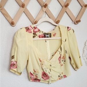 Reformation Floral Crop Top